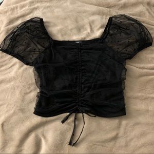 H&M Black Polka Dot Top